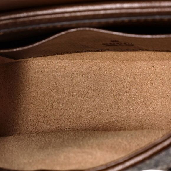 Gucci Horsebit 1955 Flap Wallet with Strap GG Coated Canvas Brown - Picture 5 of 6